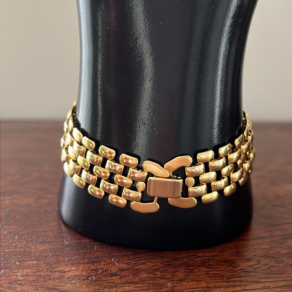 Panther link chain bracelet gold tone - Picture 6 of 11